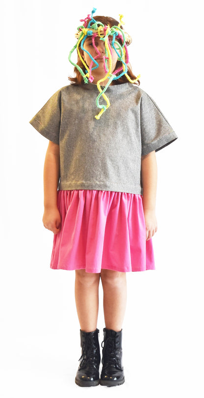 SheKnows Brand fun dress for girls, changeable to top, option for mommy-and-me dress