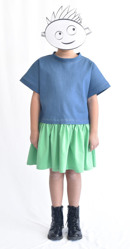 SheKnows Brand fun dress for girls, changeable to top, option for mommy-and-me dress