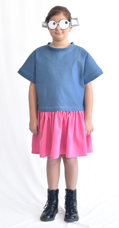 SheKnows Brand fun dress for girls, changeable to top, option for mommy-and-me dress