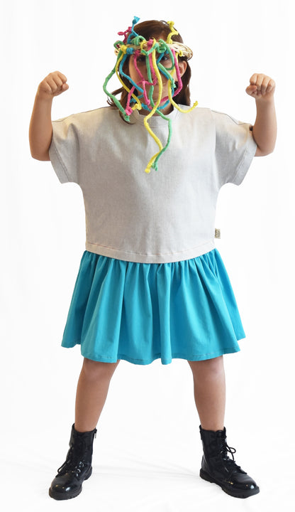 SheKnows Brand fun dress for girls, changeable to top, option for mommy-and-me dress